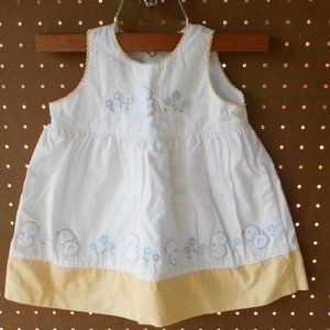 Carter Duck Baby Dress 6M Corduroy Yellow